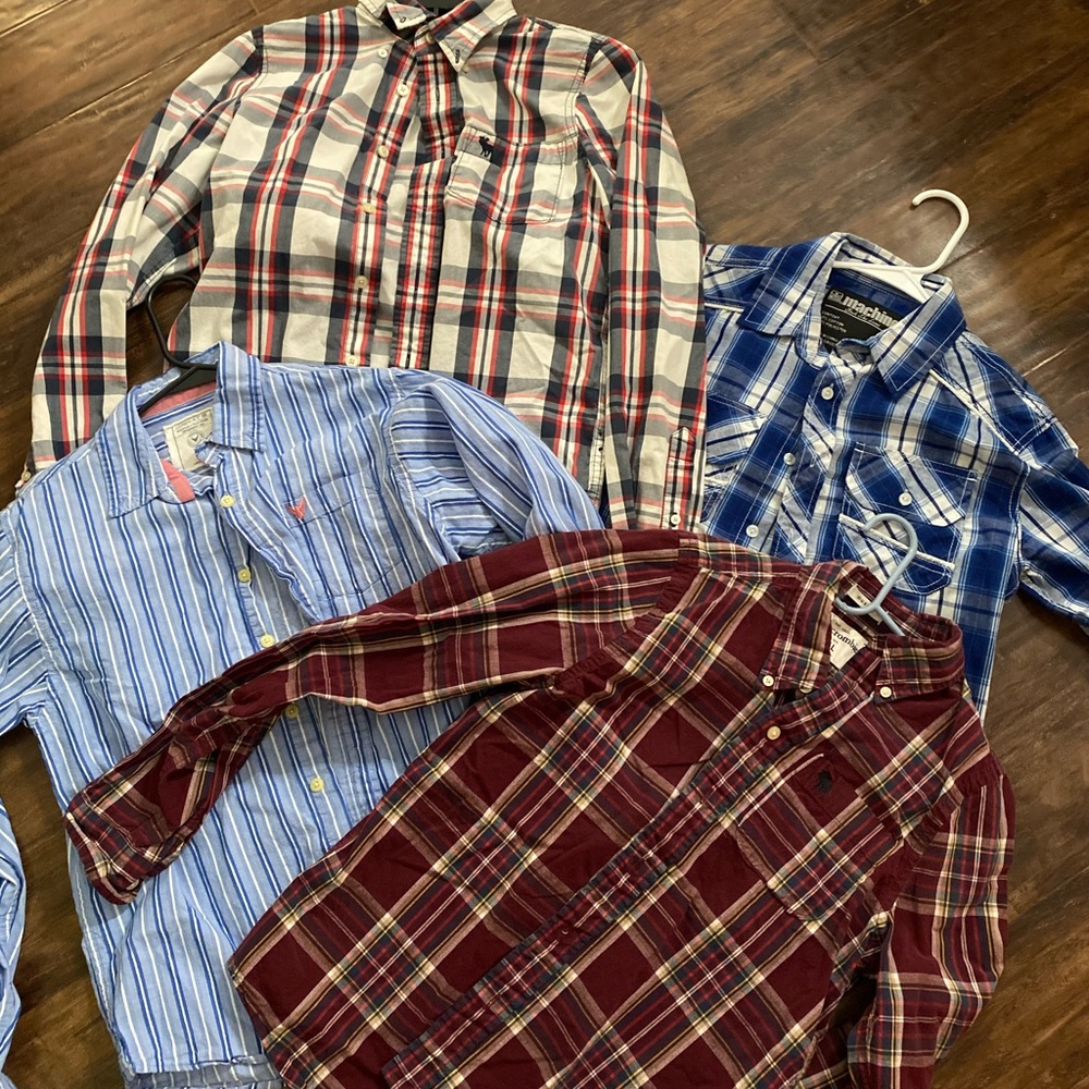 boys Abercrombie button up shirts